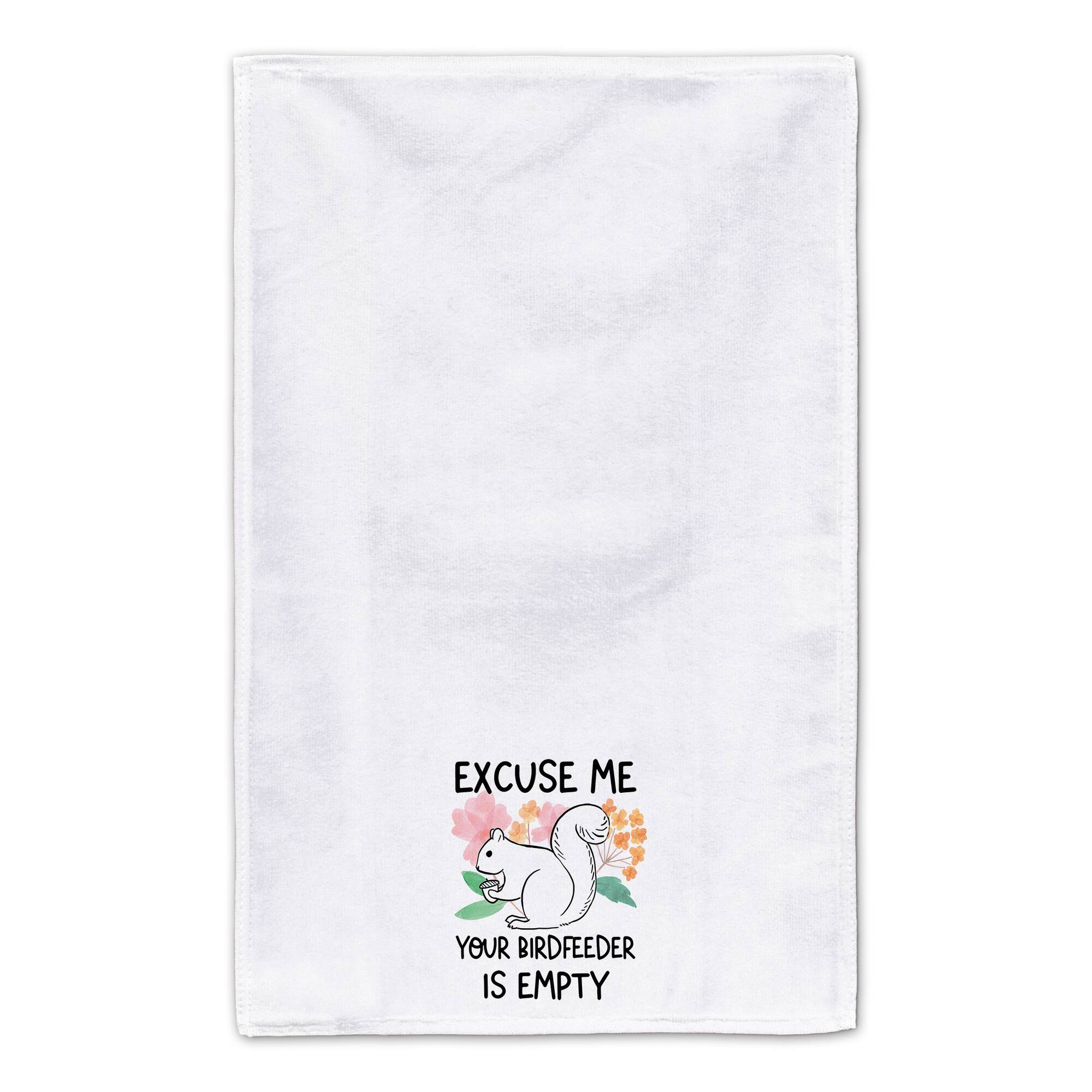 Squirrel In a Bird Feeder Tea Towel Set